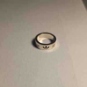 Adidas,Gucci White and Black Logo Ring